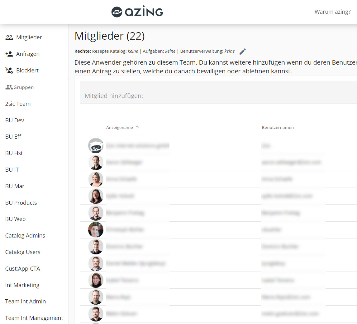 User- and Groupmanagement
